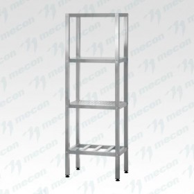 Стеллаж полочный СПЛп - 1500*400*1600 "Profi Inox" (полка-решетка 4 шт.) Стеллаж полочный СПЛп - 1500*400*1600 "Profi Inox" (полка-решетка 4 шт.)