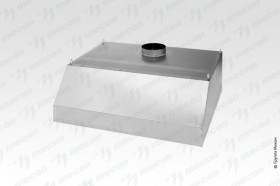 Зонт вытяжной ЗВО 1000*700*500, нерж. ст.