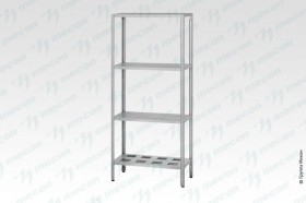 Стеллаж полочный СПЛб - 600*400*2000 "Base" (полка сплошная 4 шт.)