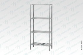 Стеллаж полочный СПЛн - 600*600*2000 "Norma Inox" (полка-решетка 4 шт.)