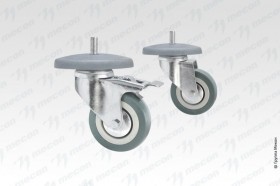 Комплект колес "Norma" для производственных столов(d=75 мм, 2 торм., 2 без торм., бамперы)