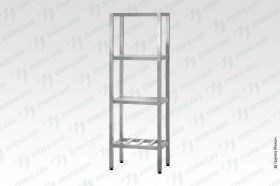 Стеллаж полочный СПЛп - 800*400*1600 "Profi Inox" (полка-решетка 4 шт.)